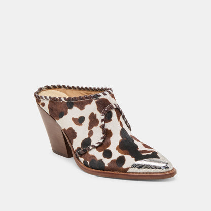 Jolyn Cocoa Taurus Calf Hair Heels | Dolce Vita