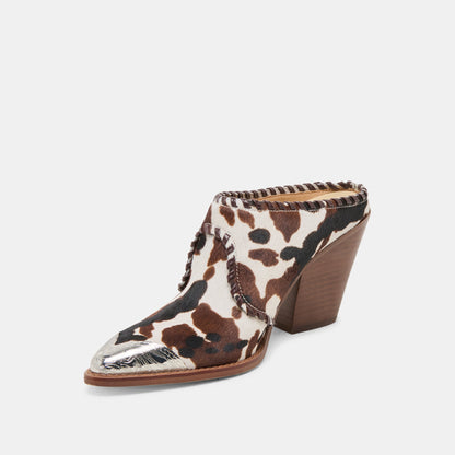 Jolyn Cocoa Taurus Calf Hair Heels | Dolce Vita