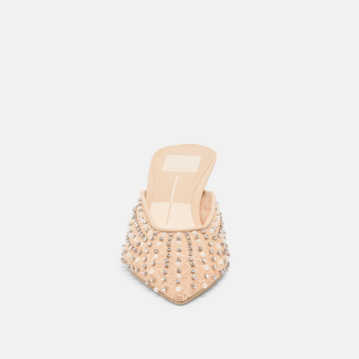 Cleo Pearl Blush Lace Mesh Heels | Dolce Vita