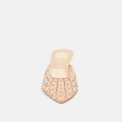 Cleo Pearl Blush Lace Mesh Heels | Dolce Vita