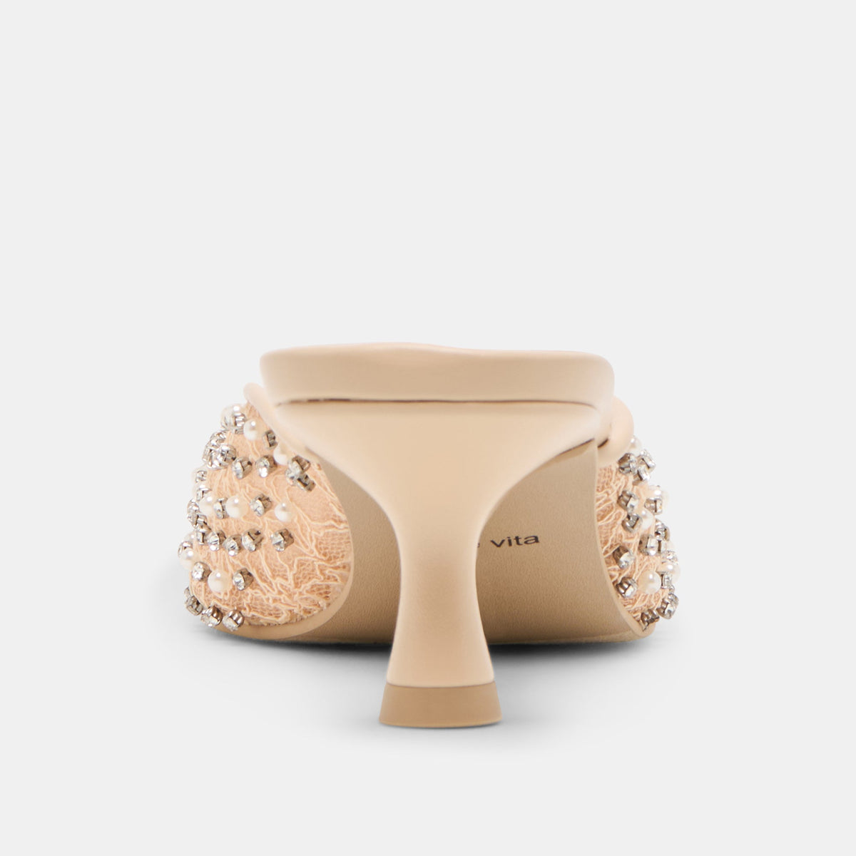 Cleo Pearl Blush Lace Mesh Heels | Dolce Vita