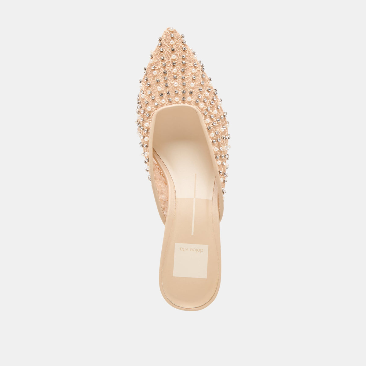 Cleo Pearl Blush Lace Mesh Heels | Dolce Vita