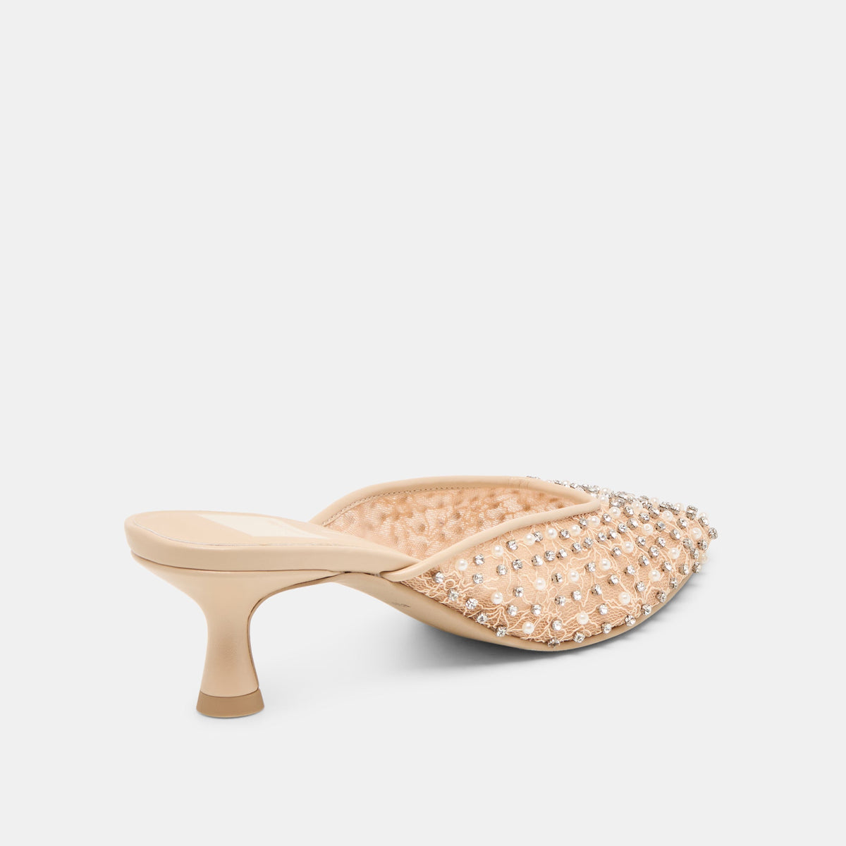 Cleo Pearl Blush Lace Mesh Heels | Dolce Vita