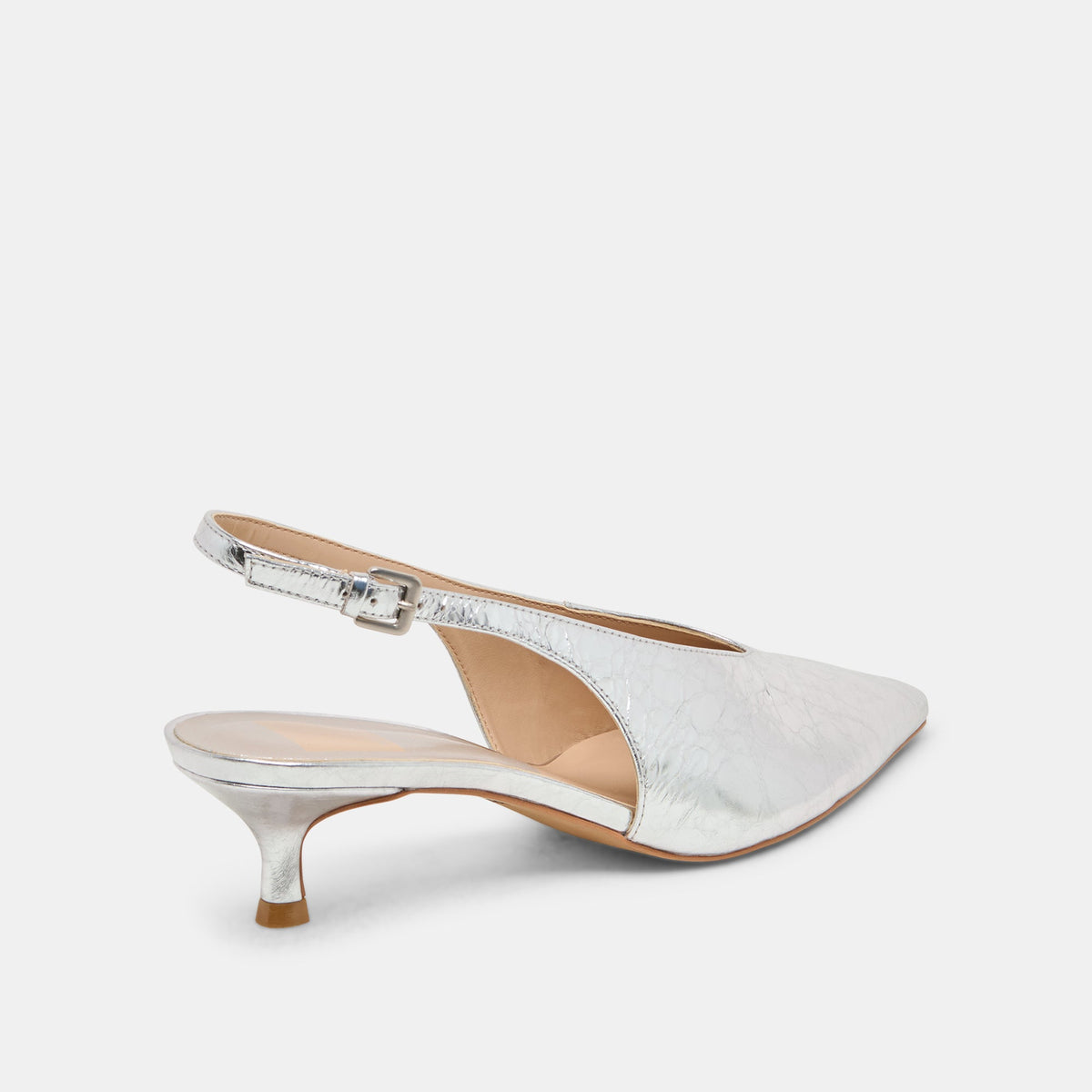 ALENNA HEELS SILVER DISTRESSED LEATHER | Dolce Vita