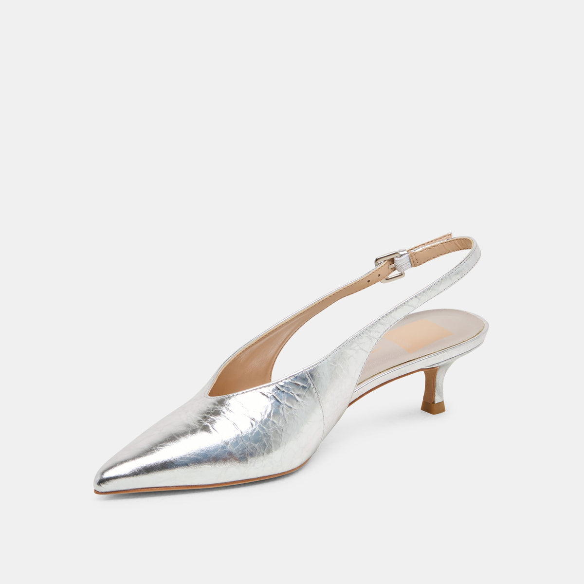 ALENNA HEELS SILVER DISTRESSED LEATHER | Dolce Vita