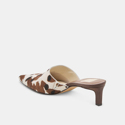 Lexy Cocoa Taurus Calf Hair Heels | Dolce Vita