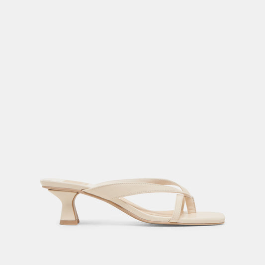 BREVEL HEELS BONE LEATHER | Dolce Vita