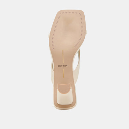 BREVEL HEELS BONE LEATHER | Dolce Vita