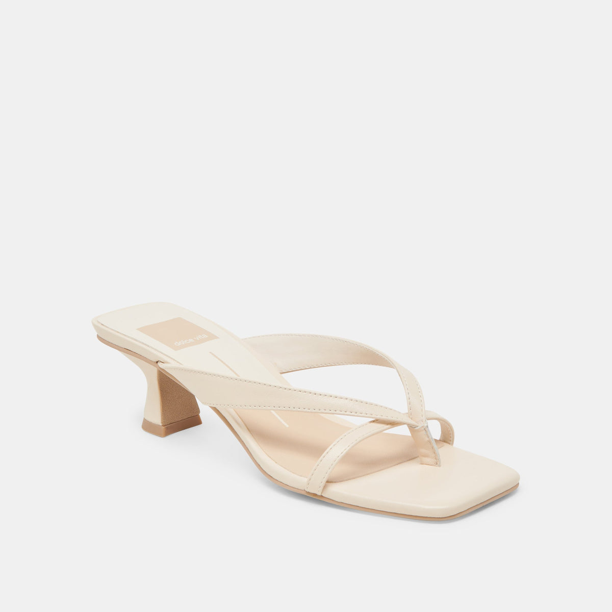 BREVEL HEELS BONE LEATHER | Dolce Vita