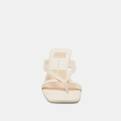 BREVEL HEELS BONE LEATHER | Dolce Vita