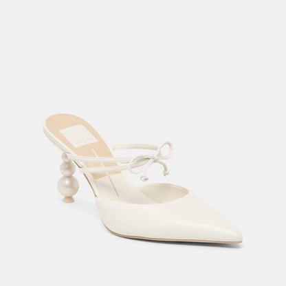 Klaire True White Leather Heels | Dolce Vita