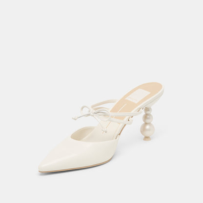 Klaire True White Leather Heels | Dolce Vita