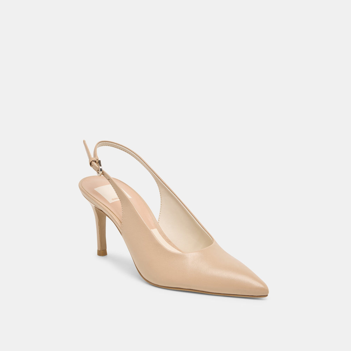 Elasi Beige Crinkle Patent Heels | Dolce Vita