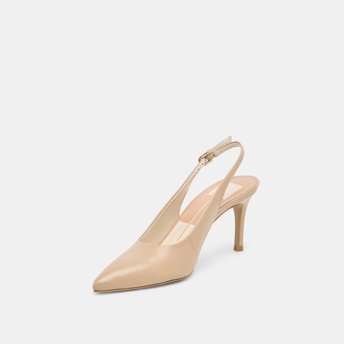 Elasi Beige Crinkle Patent Heels | Dolce Vita