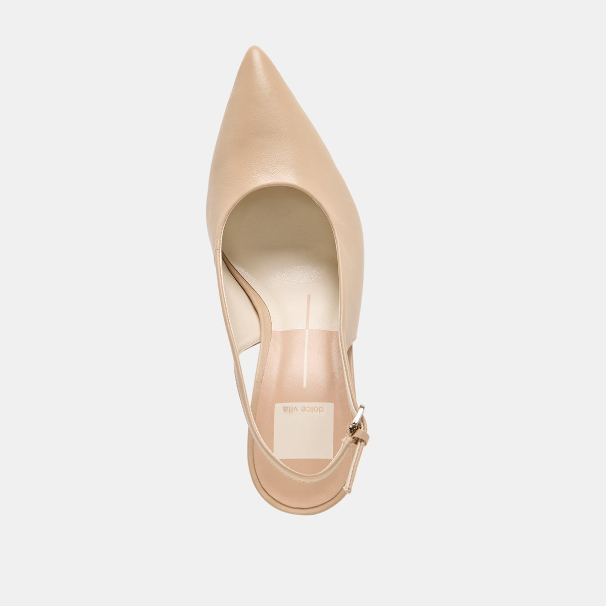 Elasi Beige Crinkle Patent Heels | Dolce Vita