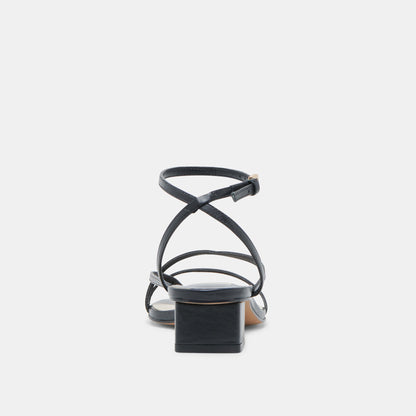KARLOS SANDALS BLACK LEATHER | Dolce Vita