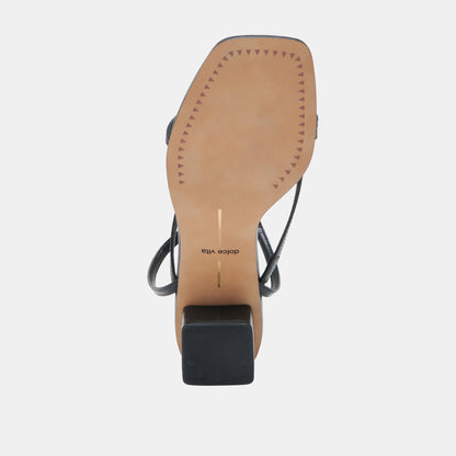 KARLOS SANDALS BLACK LEATHER | Dolce Vita