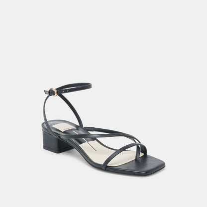 KARLOS SANDALS BLACK LEATHER | Dolce Vita