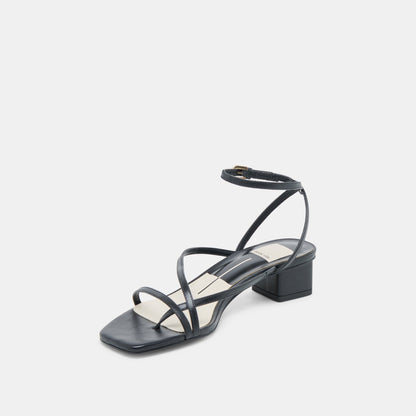 KARLOS SANDALS BLACK LEATHER | Dolce Vita