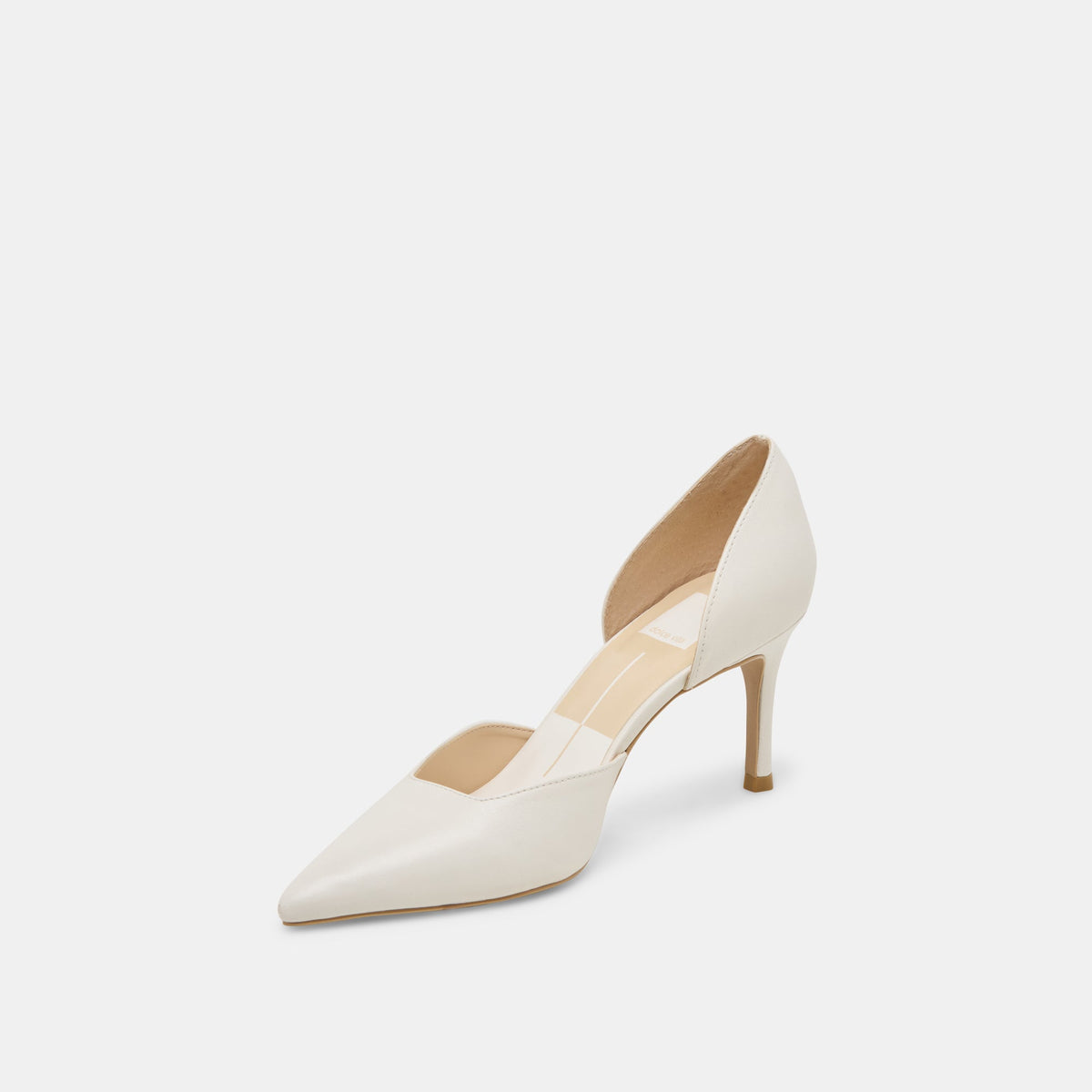 ELOY HEELS WHITE LEATHER | Dolce Vita