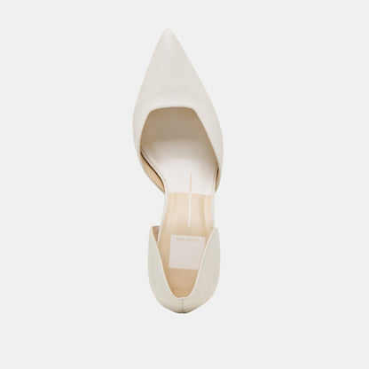 ELOY HEELS WHITE LEATHER | Dolce Vita