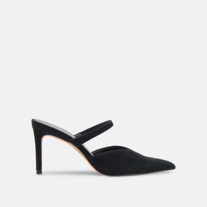 KANIKA WIDE HEELS ONYX SUEDE | Dolce Vita