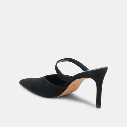 KANIKA WIDE HEELS ONYX SUEDE | Dolce Vita