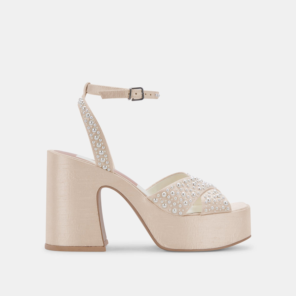 WESSI PEARL HEELS VANILLA PEARLS | Dolce Vita