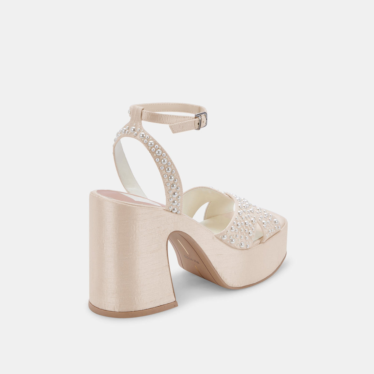 WESSI PEARL HEELS VANILLA PEARLS | Dolce Vita