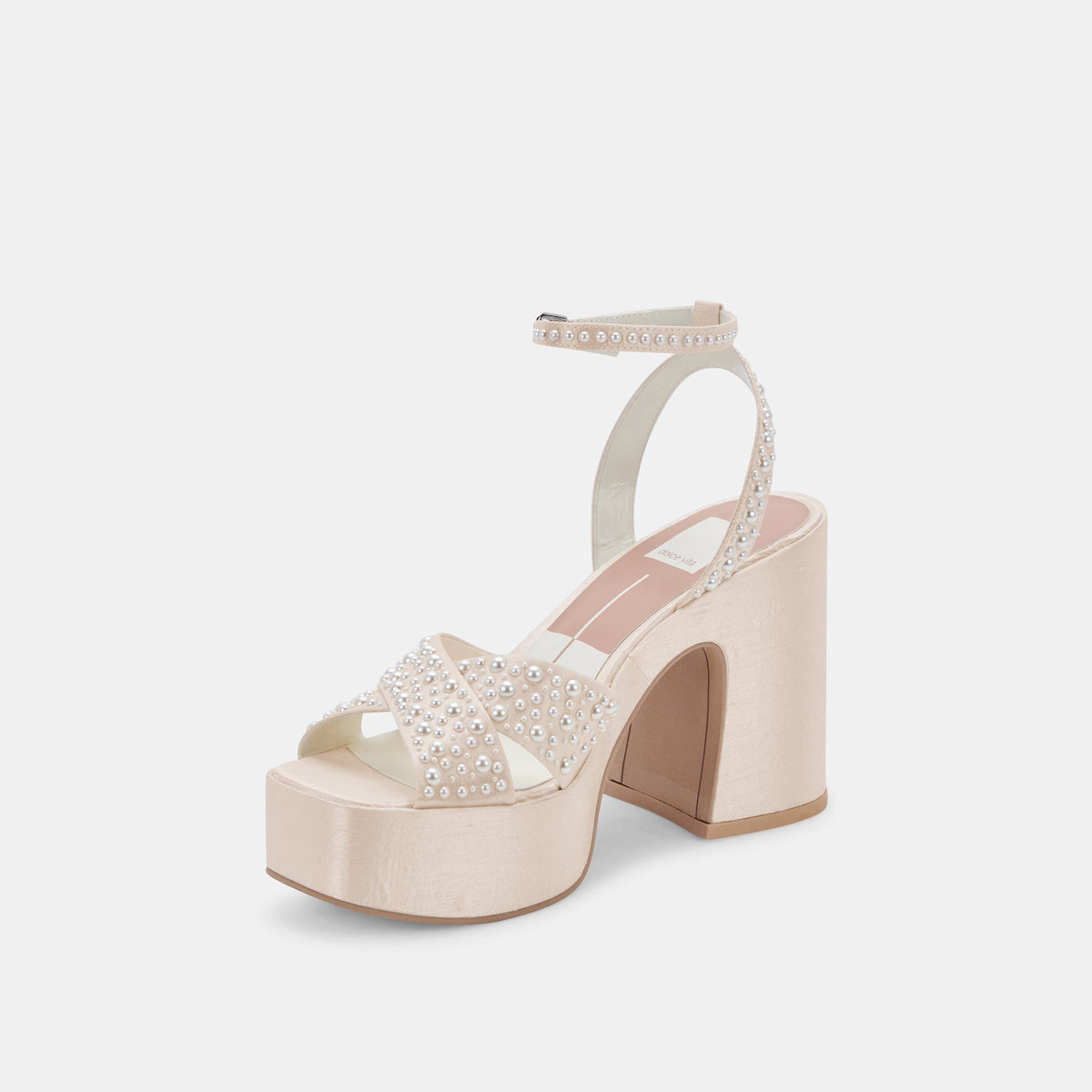 WESSI PEARL HEELS VANILLA PEARLS | Dolce Vita