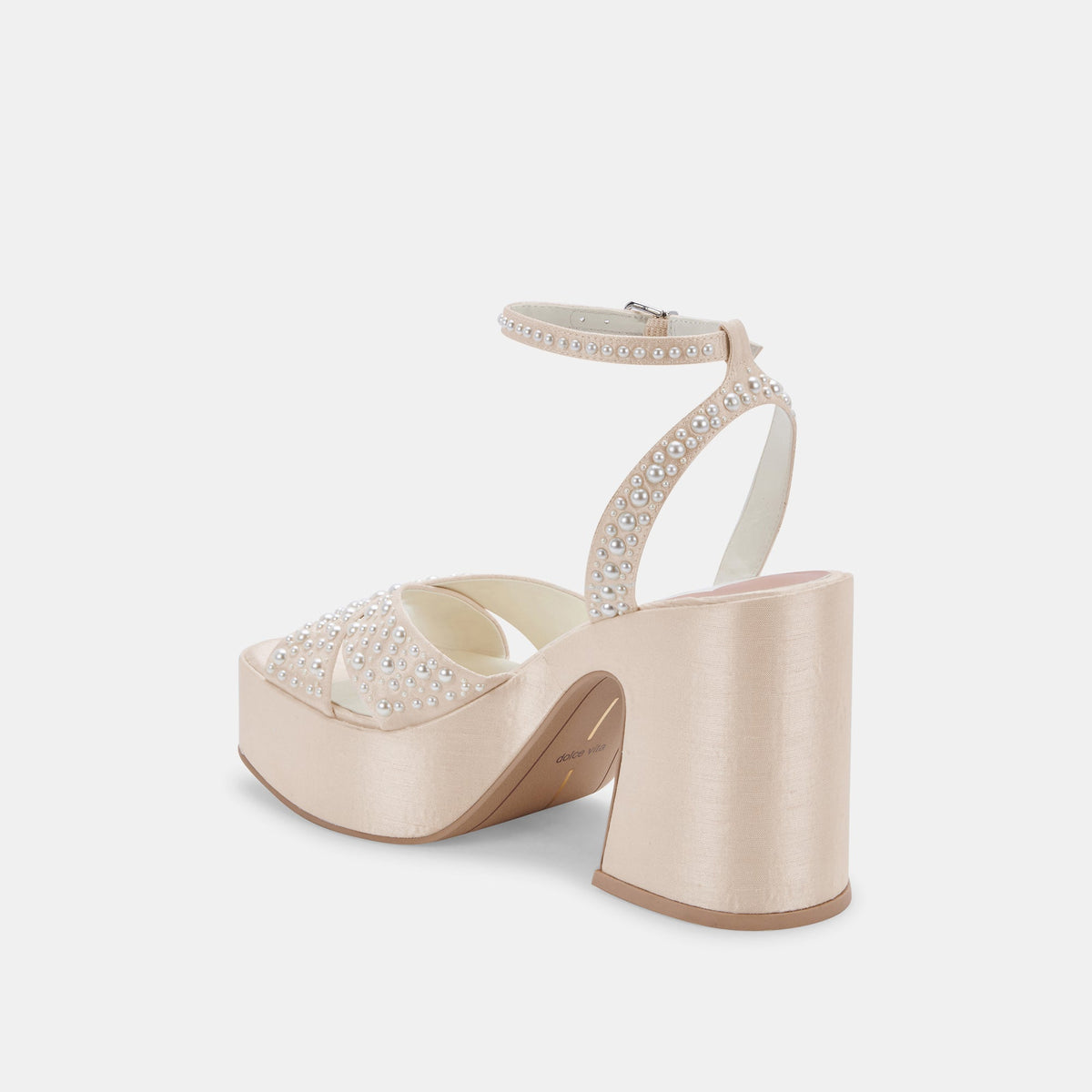 WESSI PEARL HEELS VANILLA PEARLS | Dolce Vita