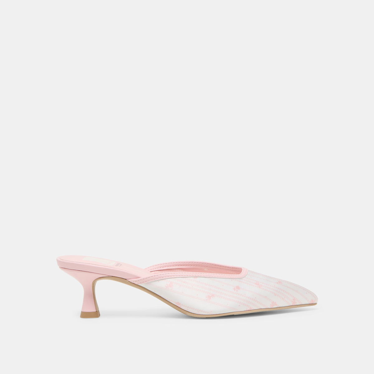 Cleo X Byrdie Gold Pink Floral Satin Heels | Dolce Vita