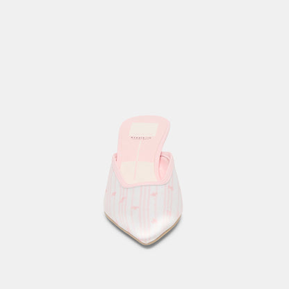 Cleo X Byrdie Gold Pink Floral Satin Heels | Dolce Vita