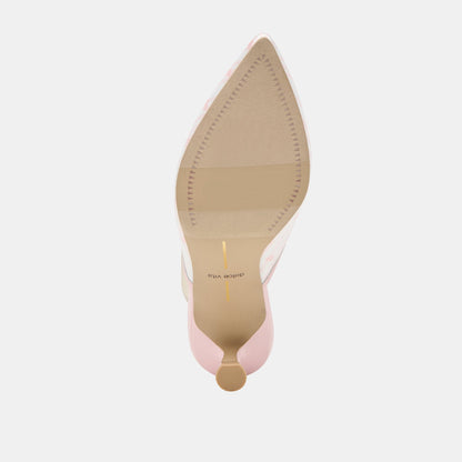 Cleo X Byrdie Gold Pink Floral Satin Heels | Dolce Vita