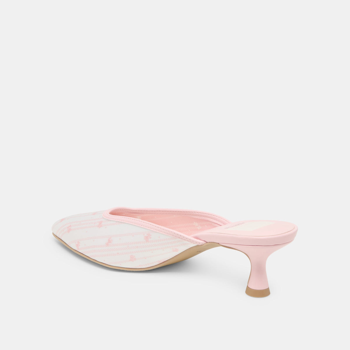 Cleo X Byrdie Gold Pink Floral Satin Heels | Dolce Vita