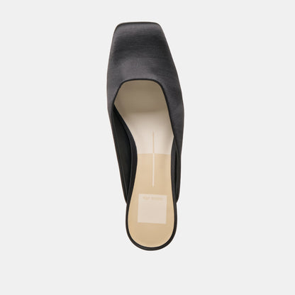 UMARA HEELS ONYX SATIN | Dolce Vita