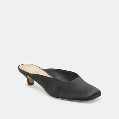 UMARA HEELS ONYX SATIN | Dolce Vita