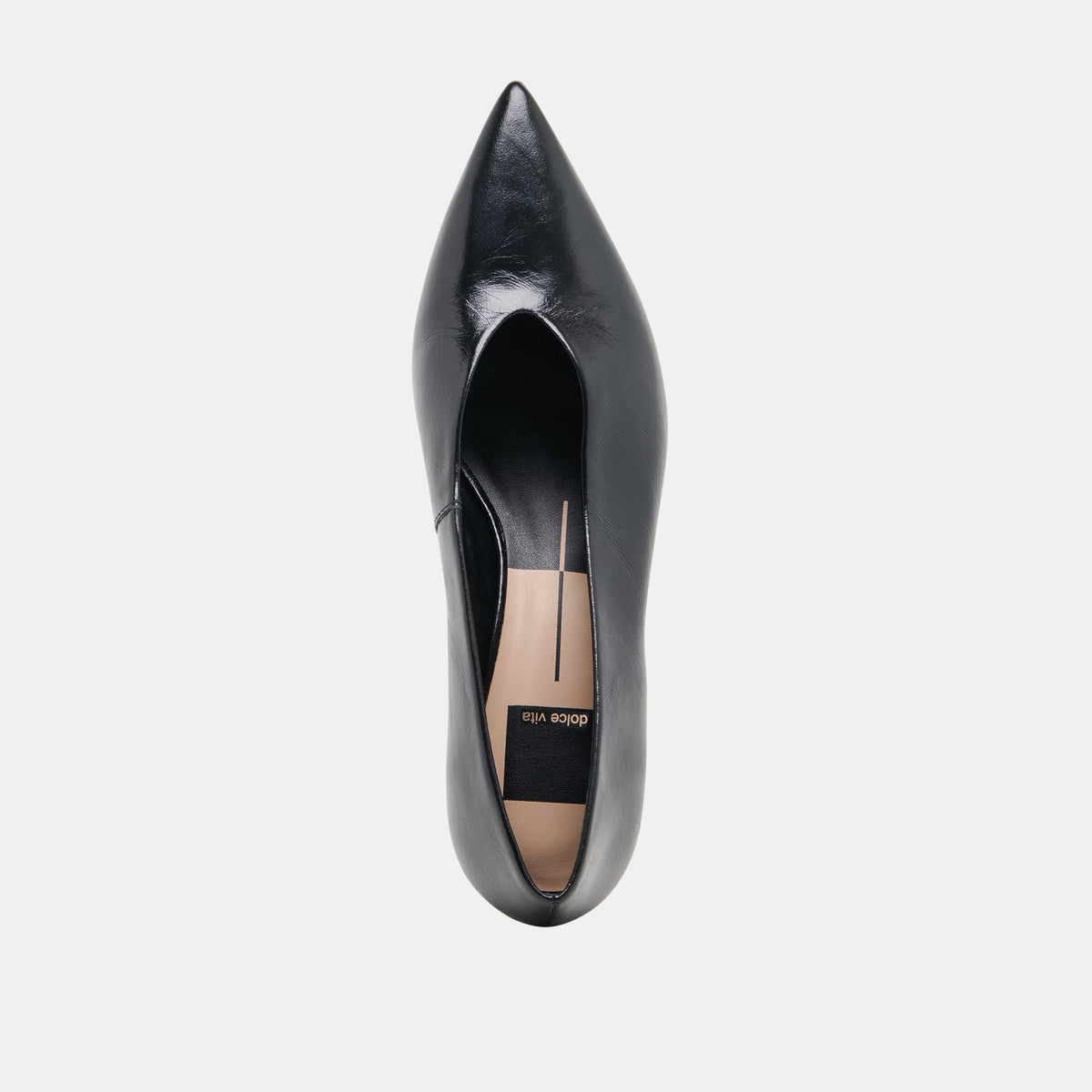 ALWYN HEELS MIDNIGHT CRINKLE PATENT | Dolce Vita
