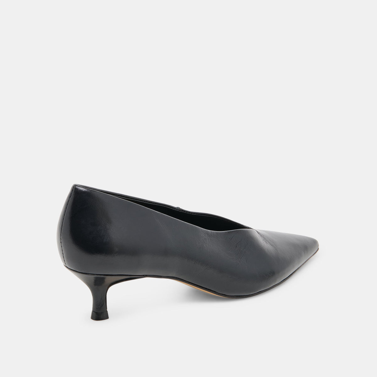 ALWYN HEELS MIDNIGHT CRINKLE PATENT | Dolce Vita