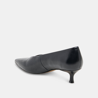 ALWYN HEELS MIDNIGHT CRINKLE PATENT | Dolce Vita
