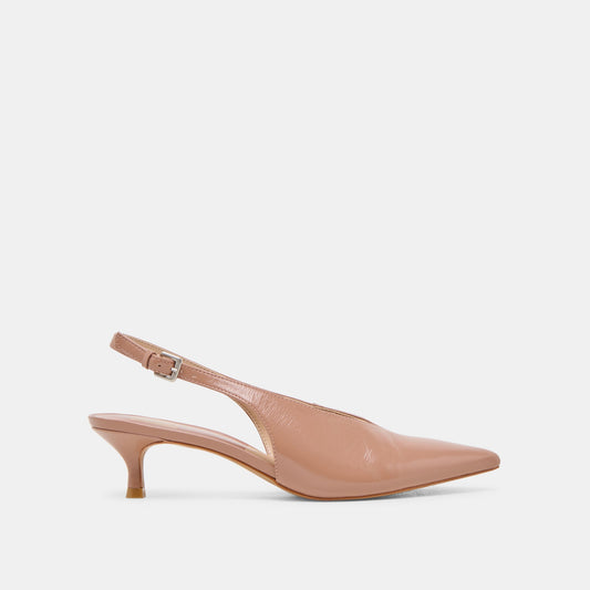 ALENNA HEELS WHISKEY CRINKLE PATENT | Dolce Vita