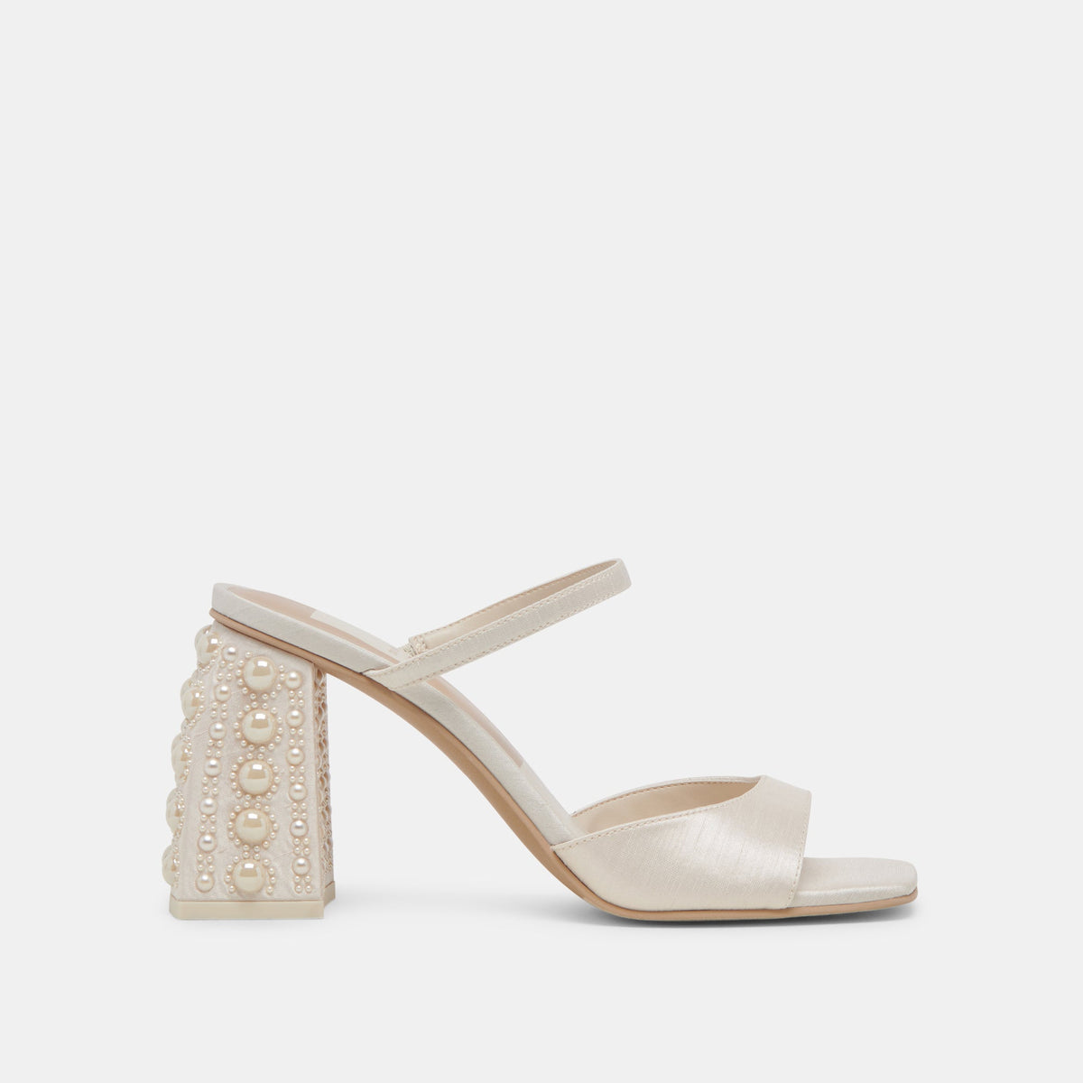 JEMMY PEARL HEELS VANILLA SILK | Dolce Vita