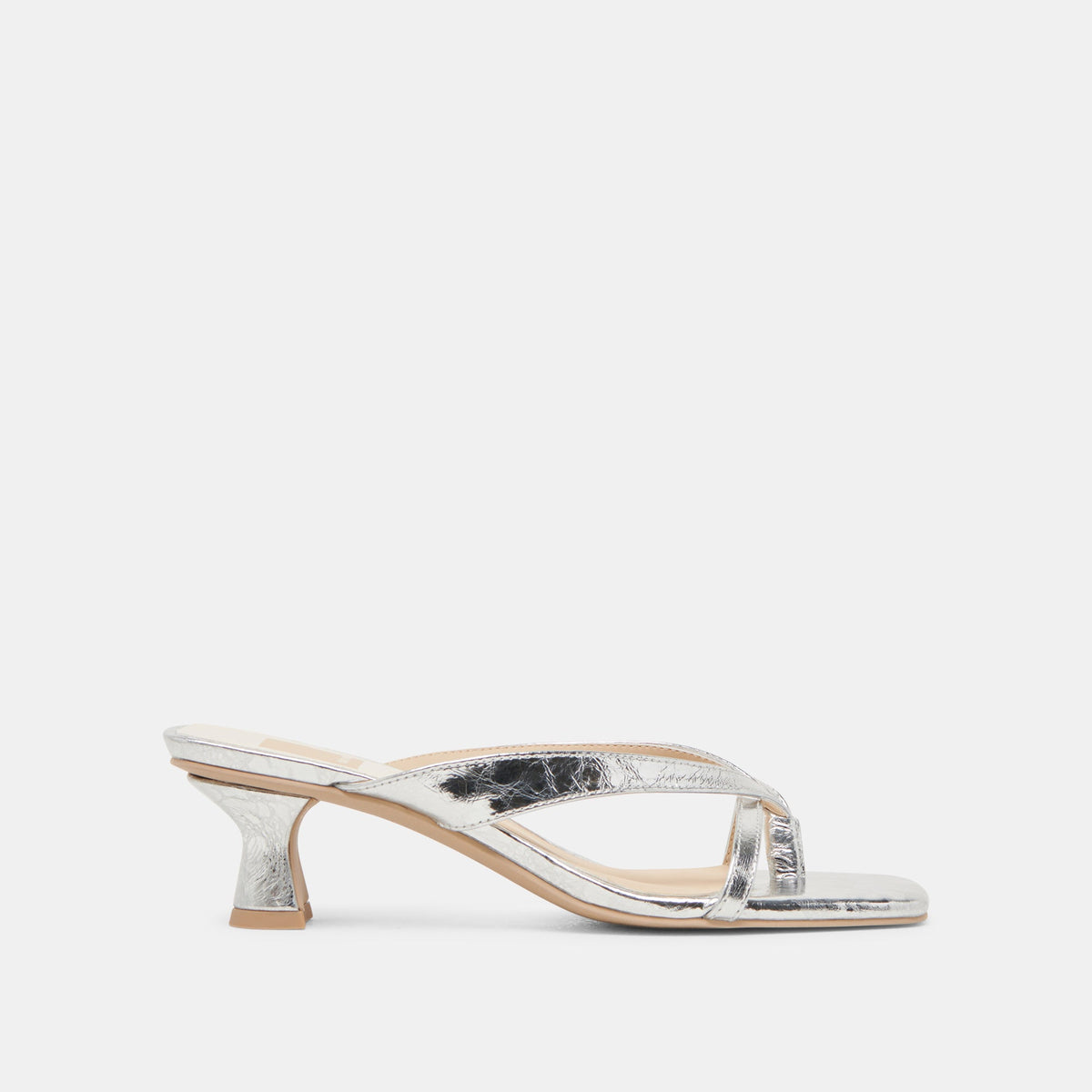 BREVEL HEELS SILVER DISTRESSED LEATHER | Dolce Vita