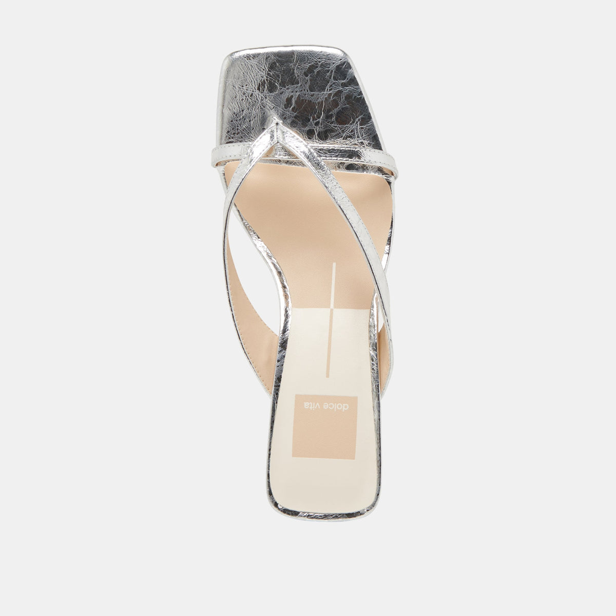 BREVEL HEELS SILVER DISTRESSED LEATHER | Dolce Vita