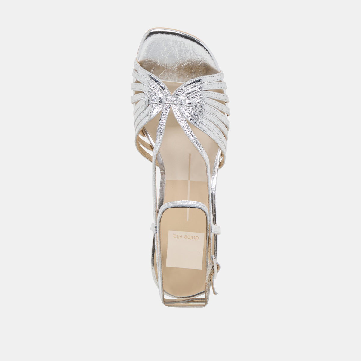 Nivana Silver Distressed Leather Heels | Dolce Vita