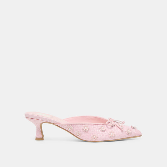 Camilo X Byrdie Golf Pink Raffia Heels | Dolce Vita