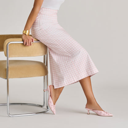 Camilo X Byrdie Golf Pink Raffia Heels | Dolce Vita