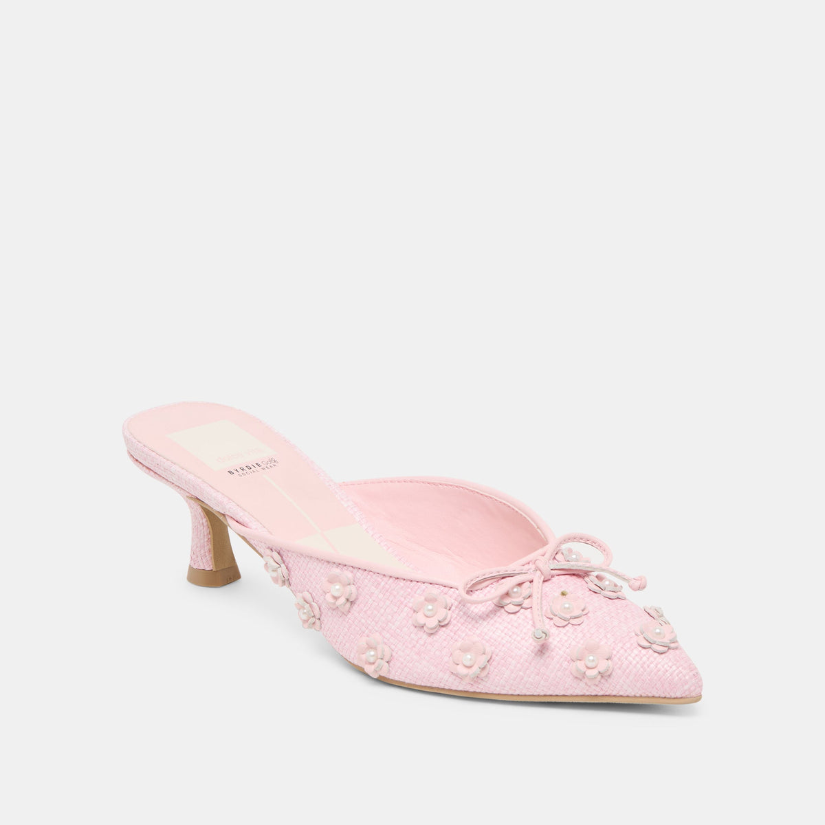 Camilo X Byrdie Golf Pink Raffia Heels | Dolce Vita