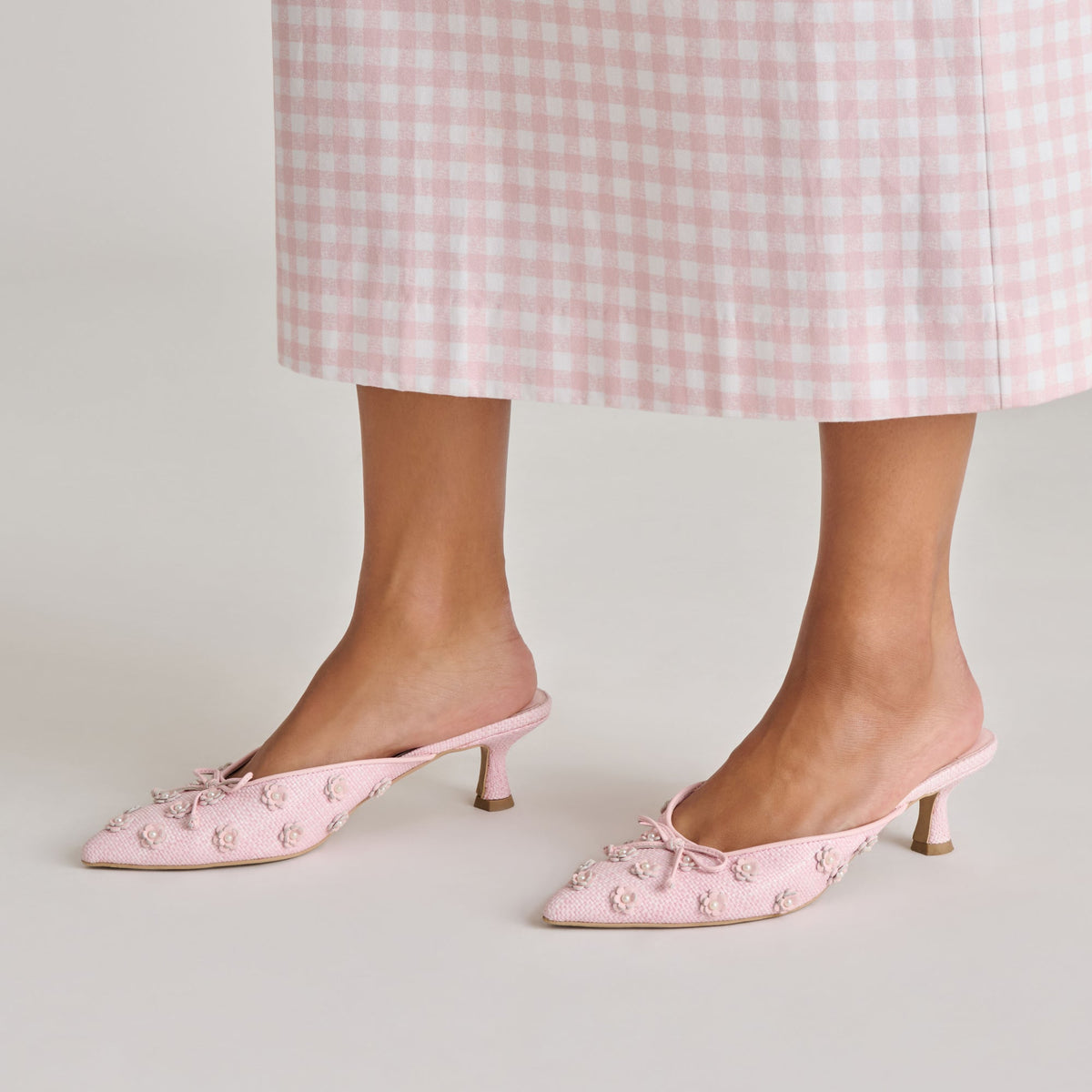 Camilo X Byrdie Golf Pink Raffia Heels | Dolce Vita