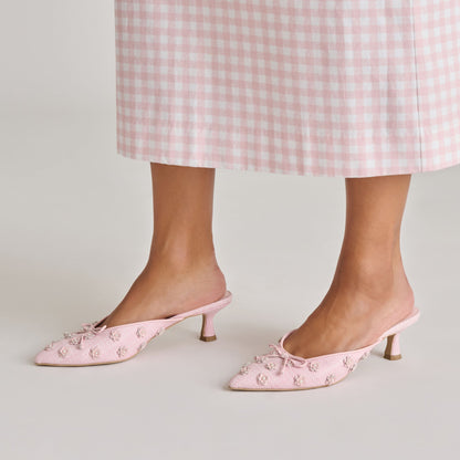 Camilo X Byrdie Golf Pink Raffia Heels | Dolce Vita